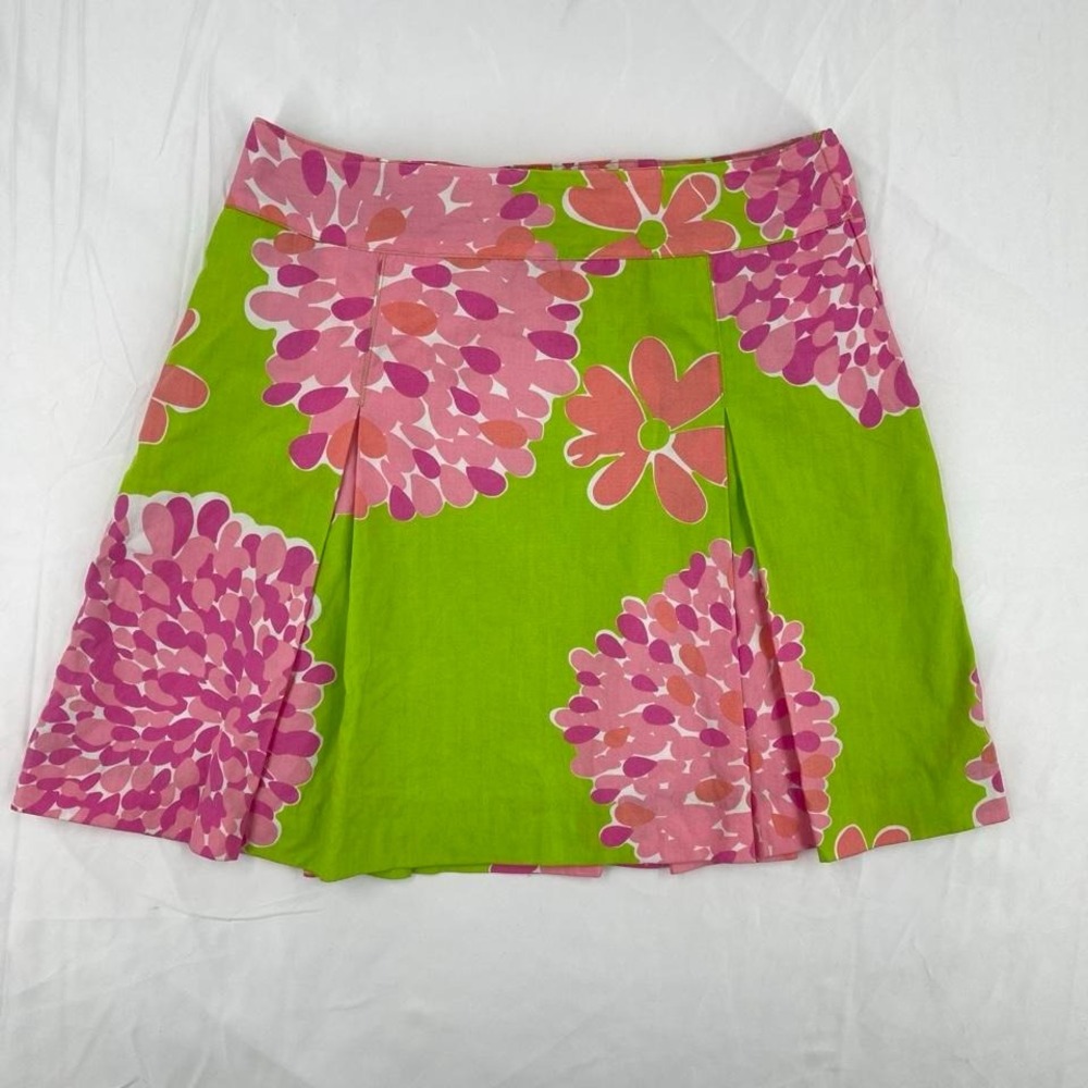 Lilly Pulitzer Floral Summer Skirt Girls 14 Colorful Cotton Preppy Pleated